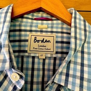 Boden London Pure Cotton Oxford / Plaid / 17"